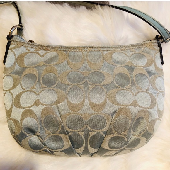 Coach Bags Coach Small Light Blue Fabric Crossbody Purse Poshmark